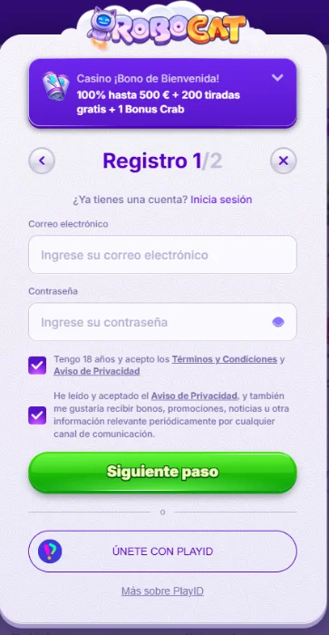 Registro y acceso